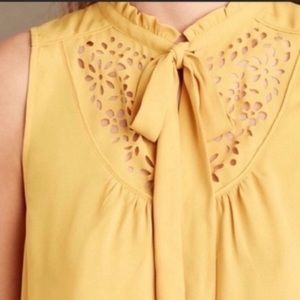 ANTHROPOLOGIE Cut Out Sleeveless Top